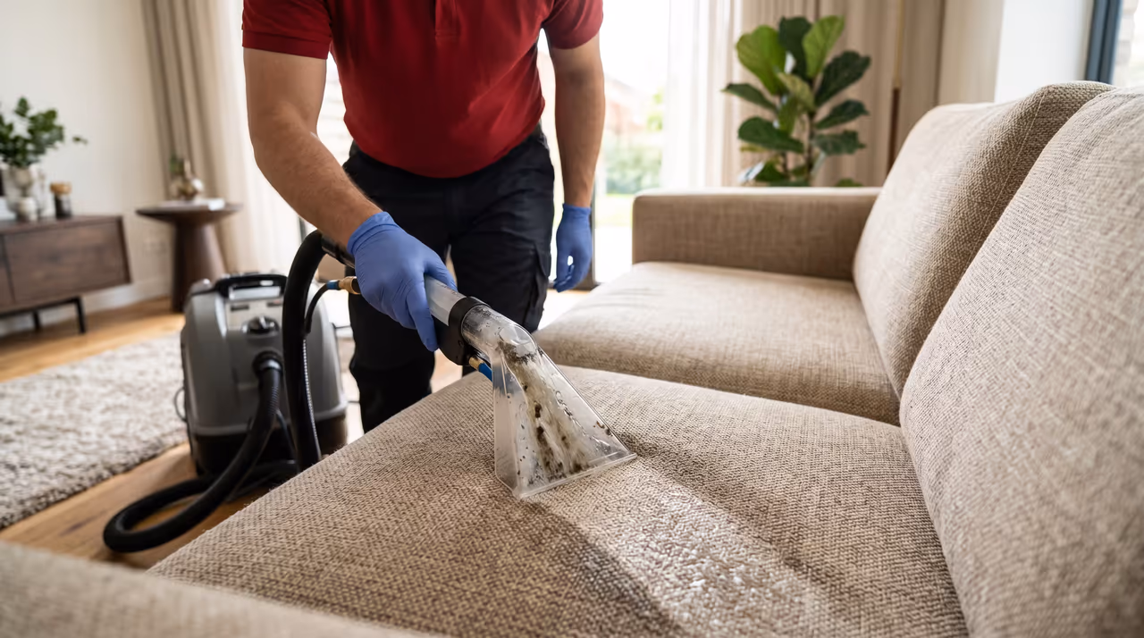 Profesionalan proces čišćenja sofa u Liman