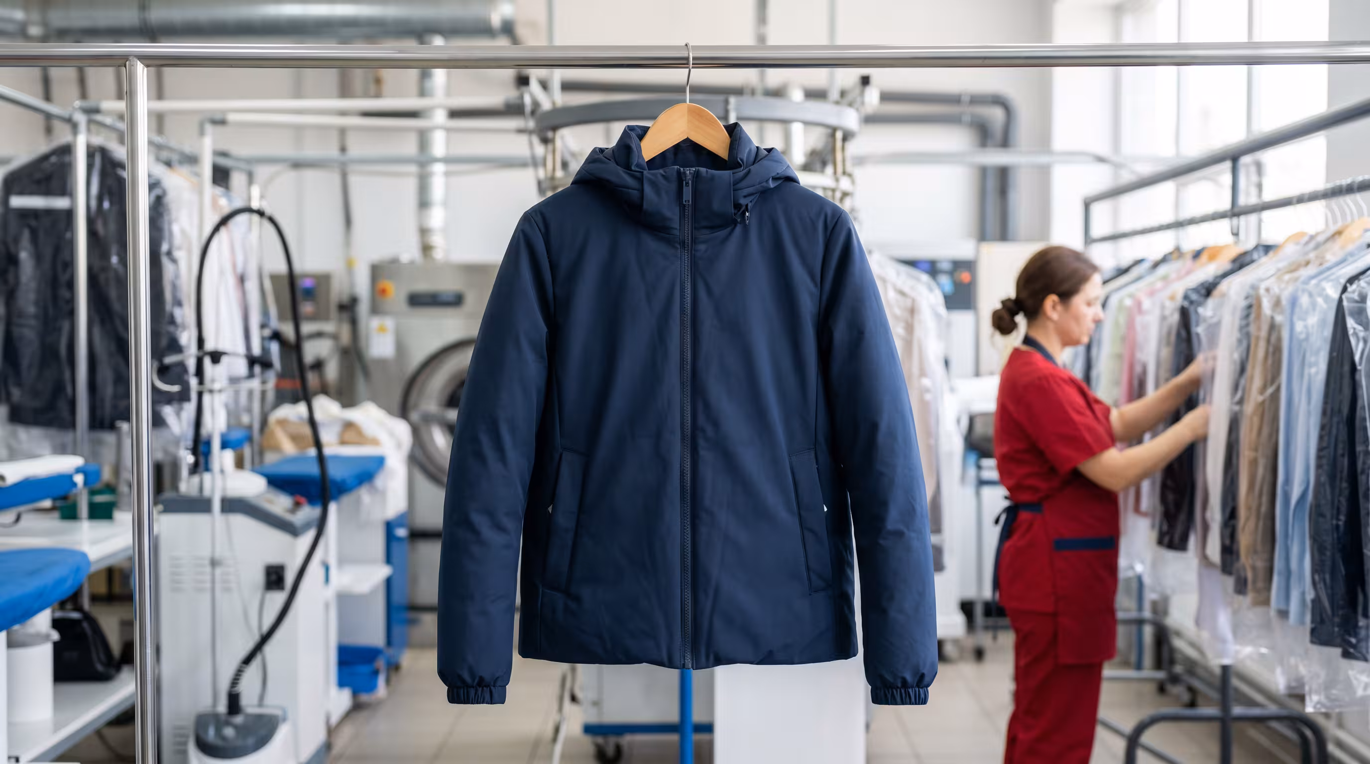 Removing visible wear marks from winter jacket