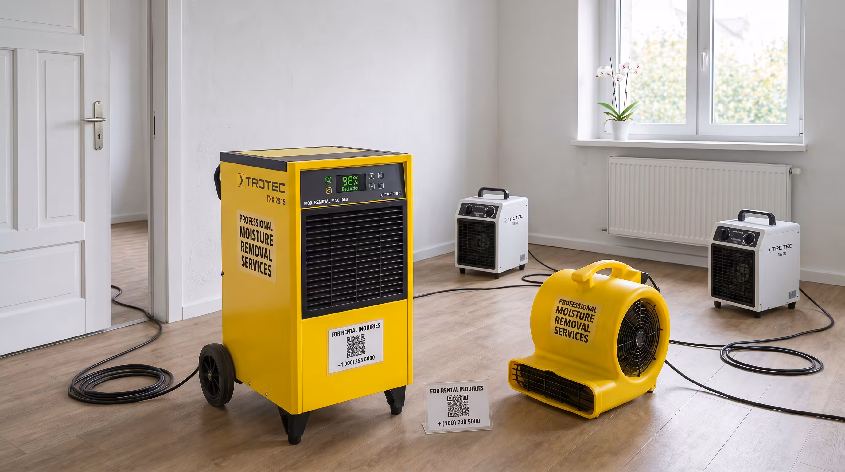 Preparing equipment for effective moisture extraction