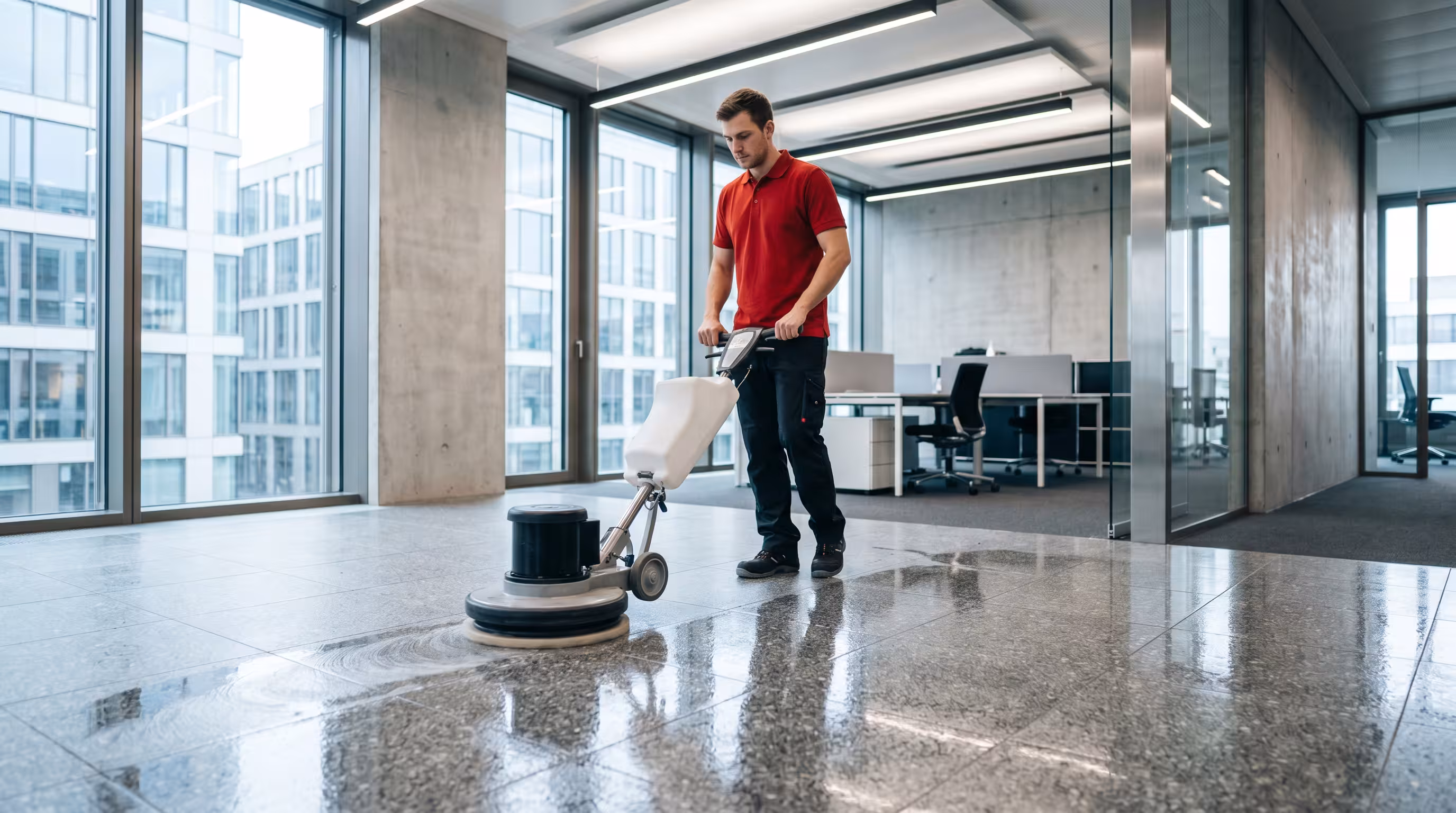 When to schedule floor washing and waxing in Adice