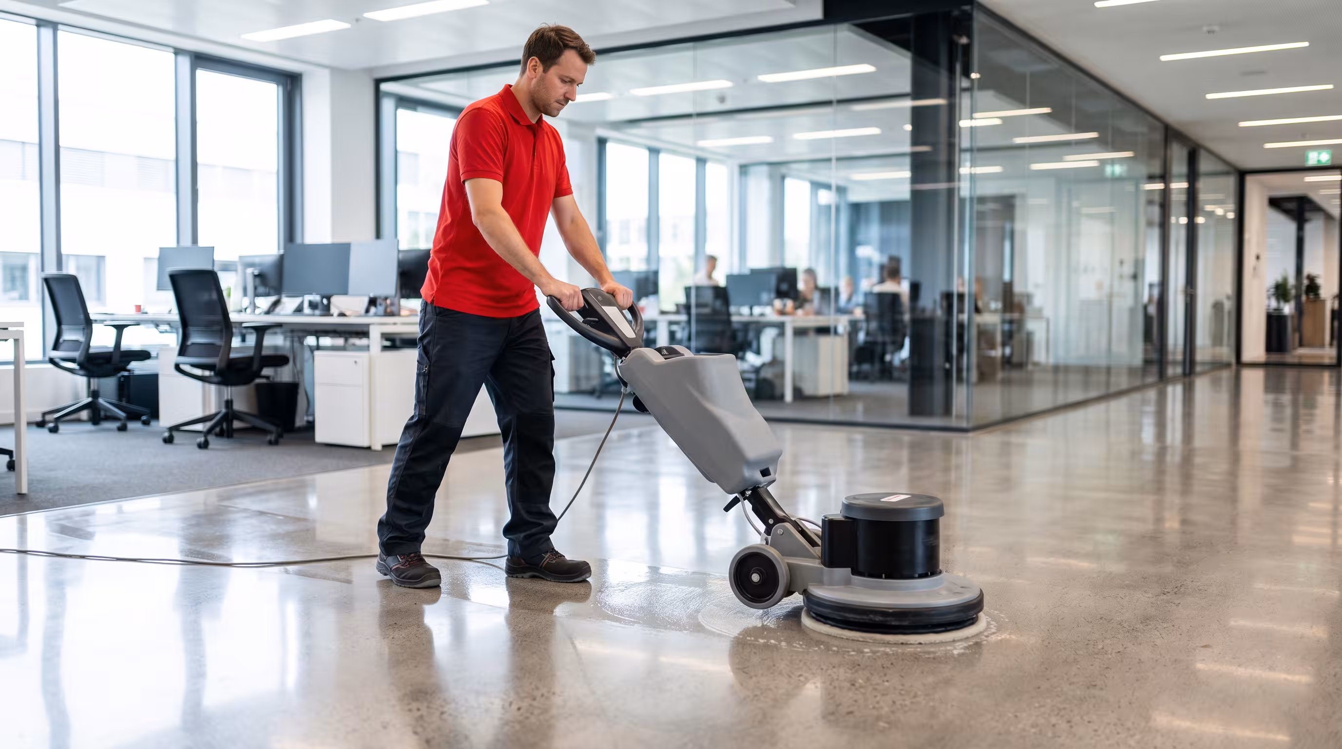 Floor surface assessment before treatment in Detelinara