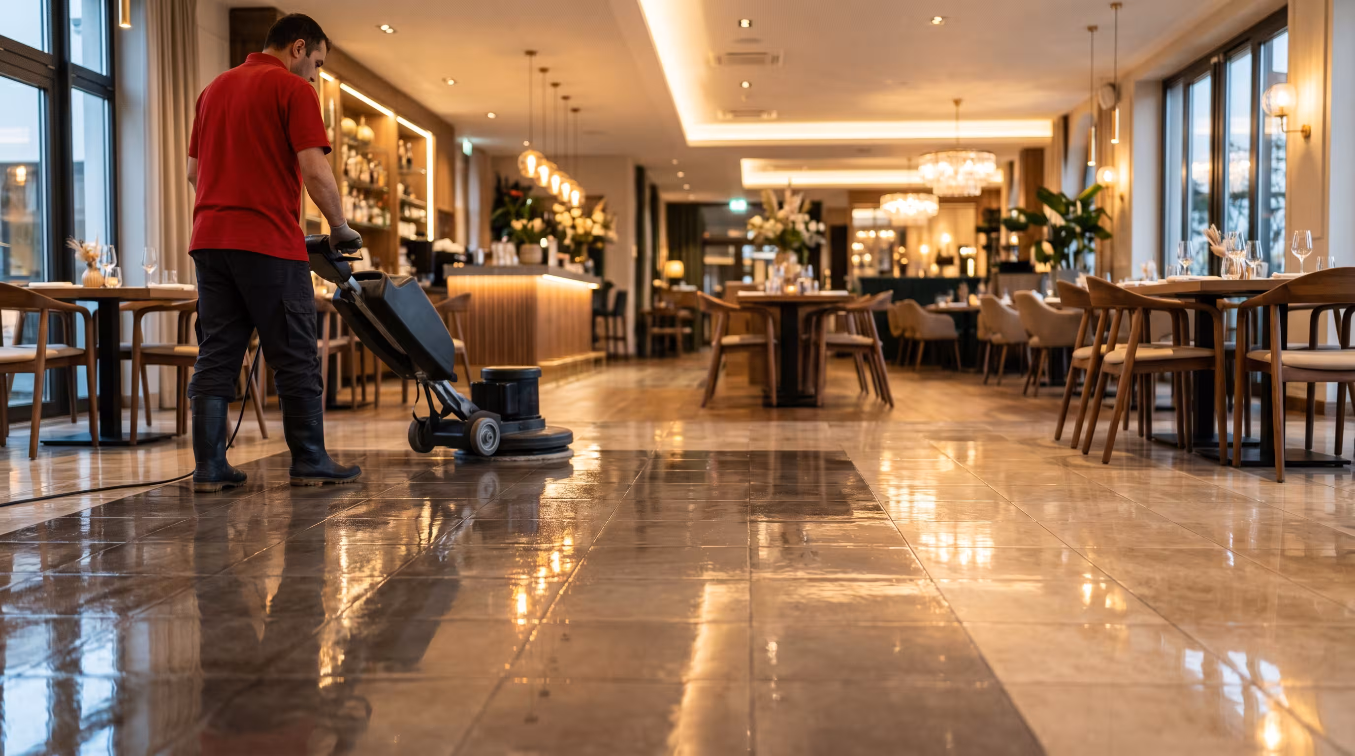 Floor surface assessment before treatment in Adice