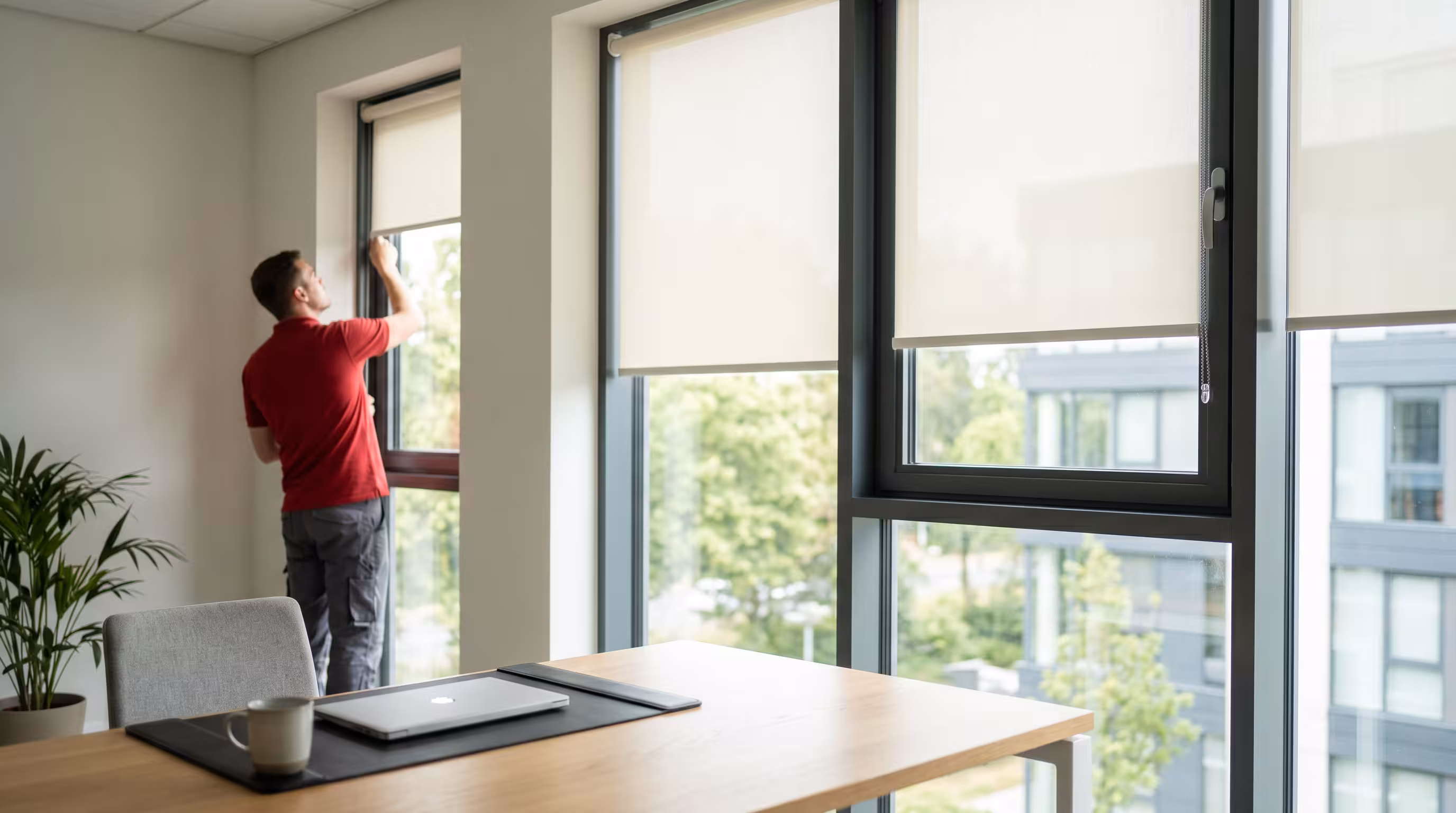 Professional roller blind care for a neat interior look