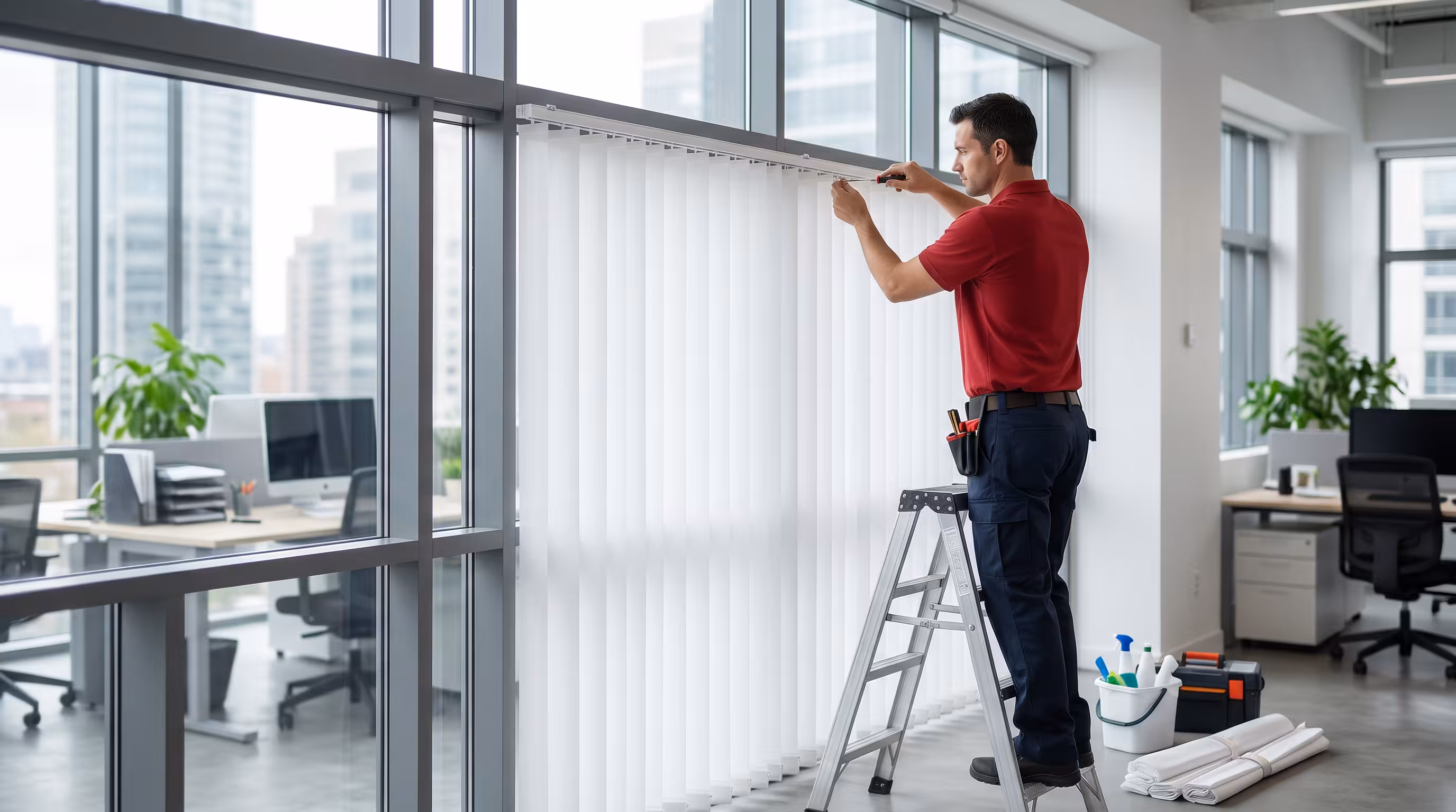 Thorough dust and buildup removal from each blind slat