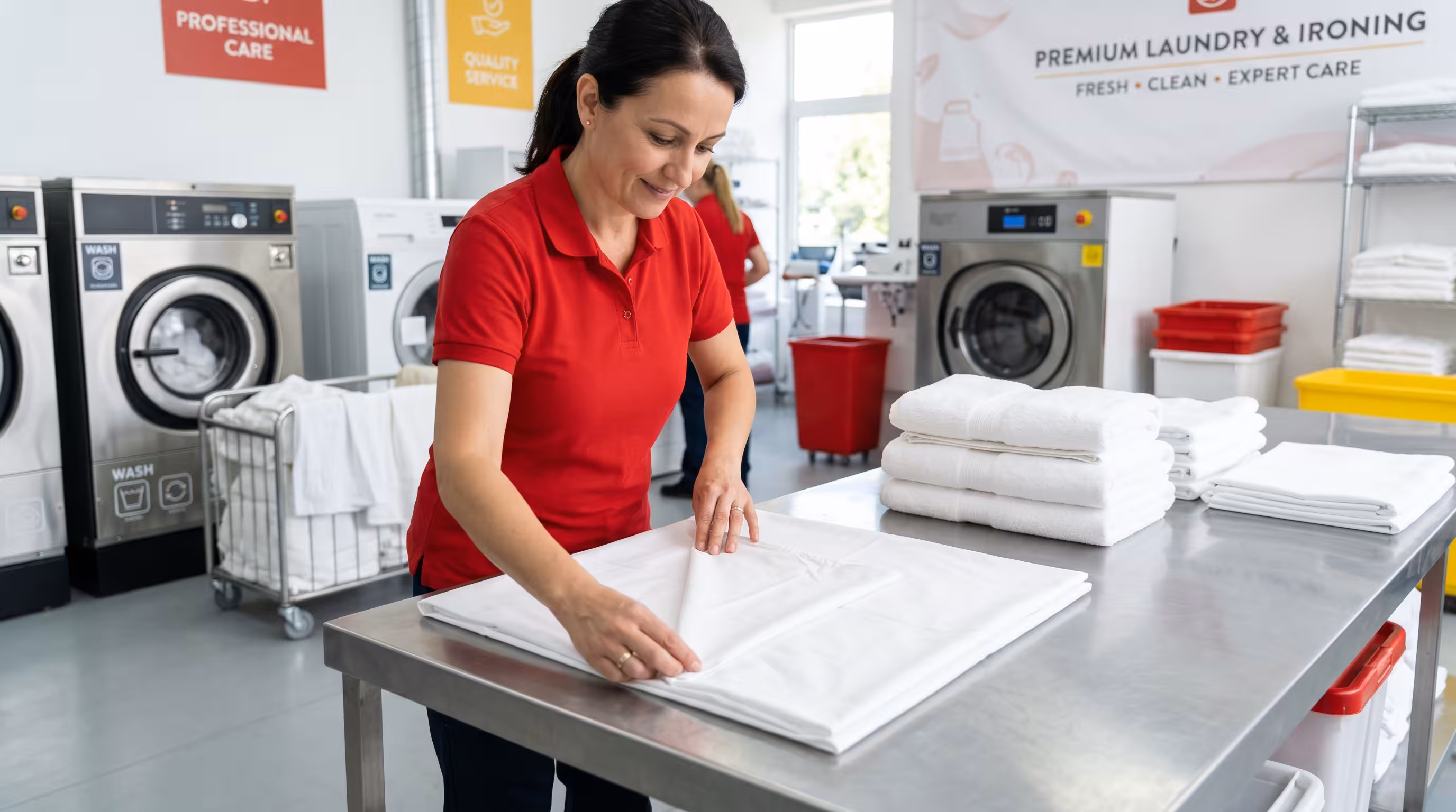 Laundry intake and sorting in Liman