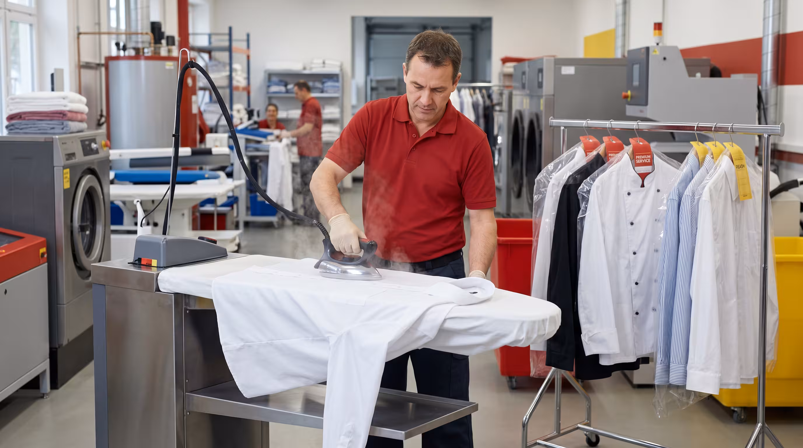 Professional washing cycle for work uniforms